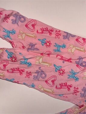Kids Pink Balloon Animal Print Pajama Set